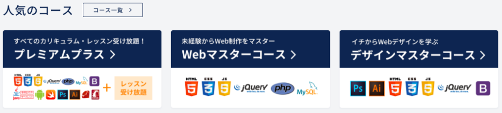 プログラミングスクールコードキャンプのコース