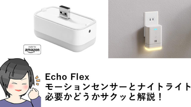 Echo Flex用のモーションセンサー・ナイトライトって何？購入すべきかサクッと説明します