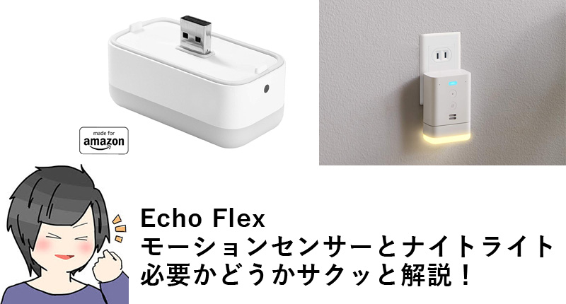 Echo Flex用のモーションセンサー・ナイトライトって何？購入すべきかサクッと説明します